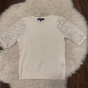Catherine Malandrino Ivory Knit Top